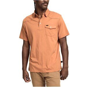 HOWLER BROTHERS Ranchero Pearl Snap Polo Shirt Cotton Western Short Sleeve Sz M